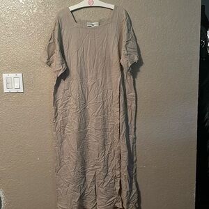 Marissa Christina 1X long beige dress